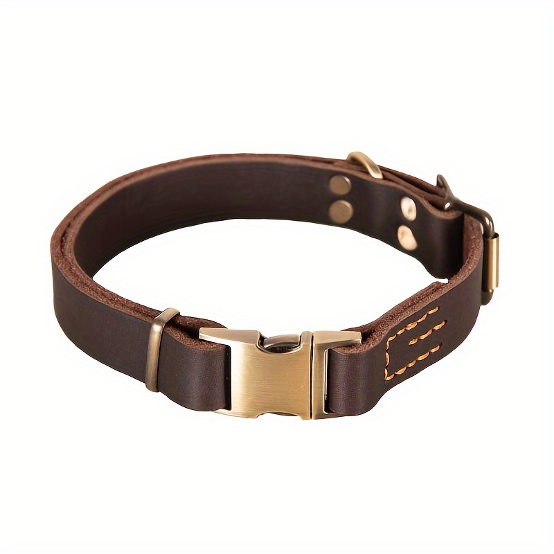 Heavy Duty Metal Dog Collar with Quick Release Buckle