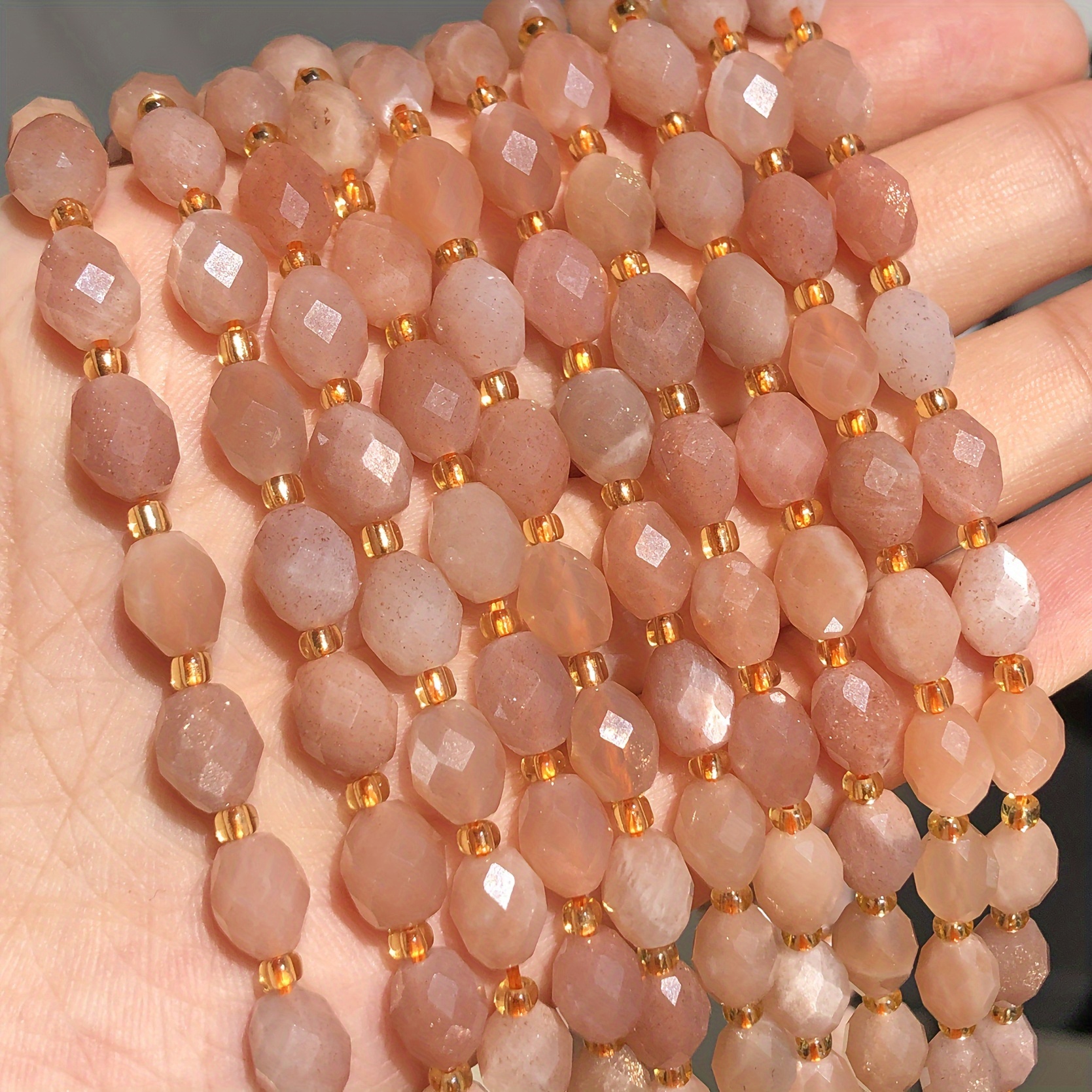 

Natural Sunstone Diamond-shaped Beads, 19pcs – 7.5" Strand For Jewelry Making, Spacer Beads For Diy Earrings, Bracelets, Necklaces – Craft Supplies & Accessories