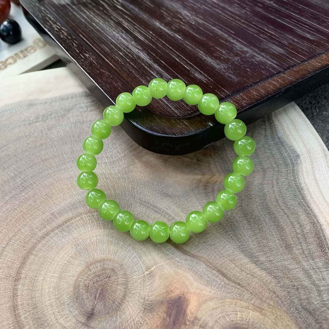 8mm Lucky Stone Bracelet: Vitality & Prosperity