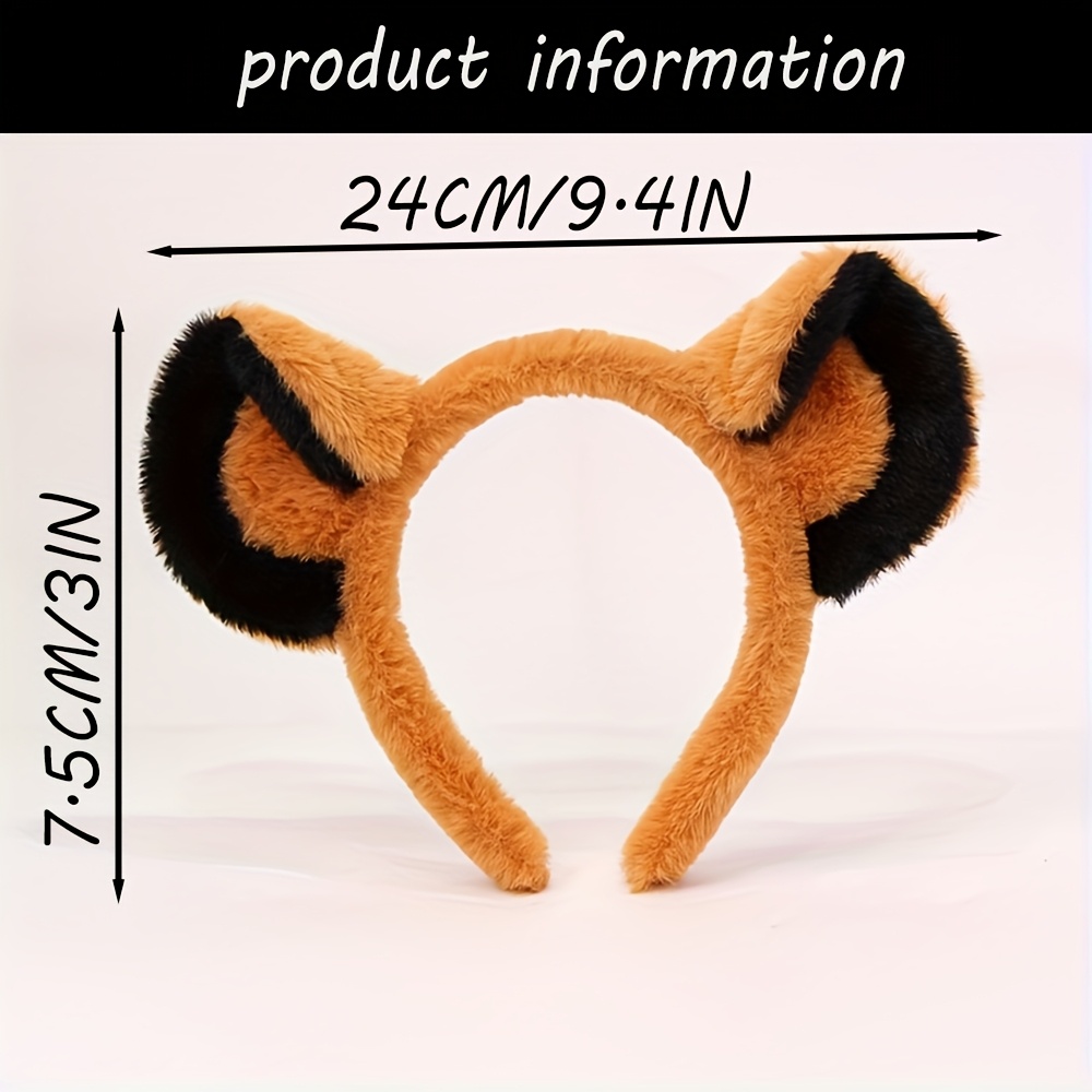 TEMU A Single Simulated Lion Headband, Suitable For All Genders, Made From Soft And Fluffy Material, Featuring A Lifelike Look, Perfect For