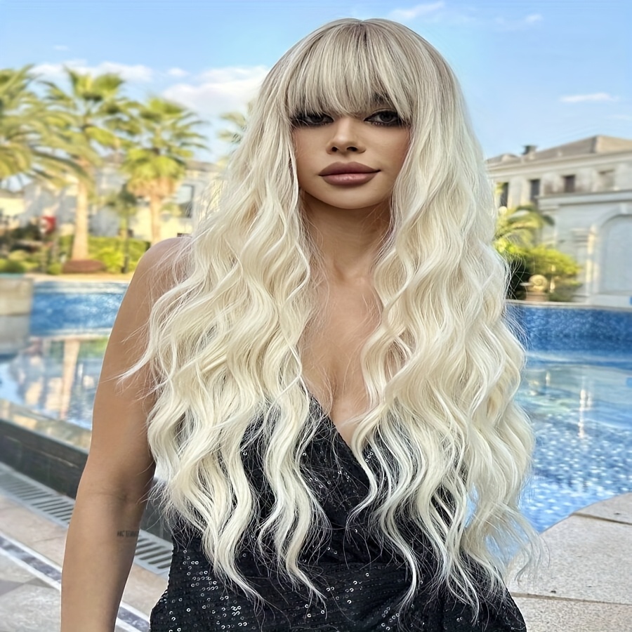 Synthetic Wig Blonde Heat Resistant Wig 28&*; Long Blonde  display picture 2