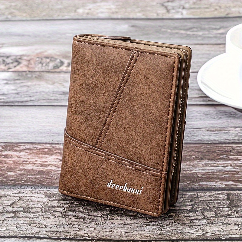 TEMU 1pc -functional Wallet, Retro Soft Pu Short Wallet