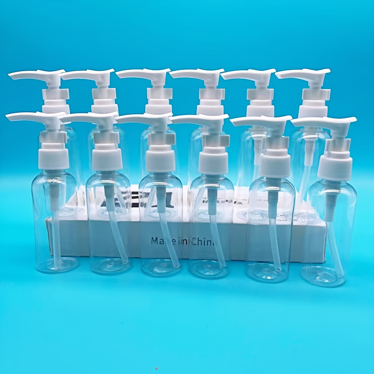 TEMU 12pièces 100ml/60ml/30ml Bouteilles de voyage à pression - Tubes à presser pour le stockage de cosmétiques de salle de bain et de lotion