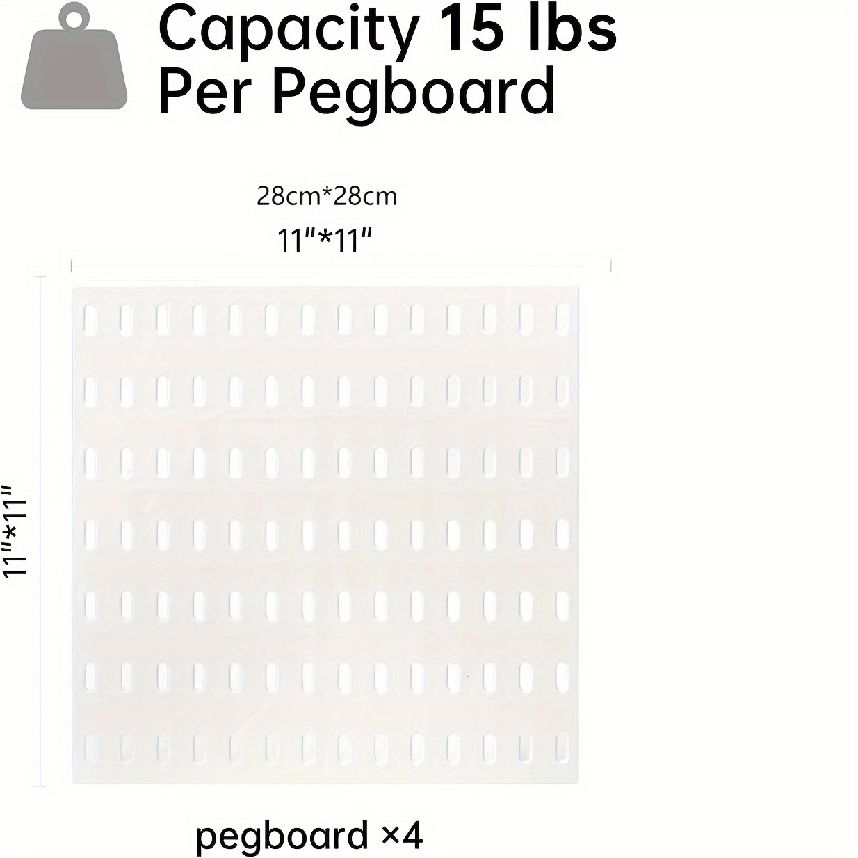 Modular Hanging Organizing Pegboard 22x22 offers