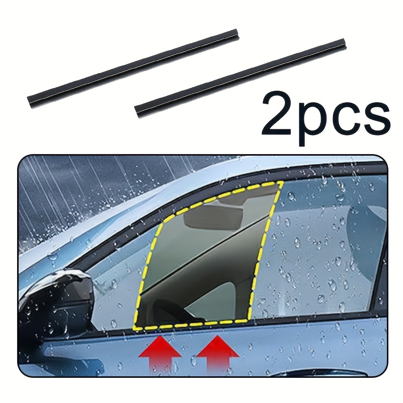 TEMU 2pcs Dual Rubber Car Side Window Wipers - Left Side Snow & Dirt Removal For , Fits Driver & Passenger Windows