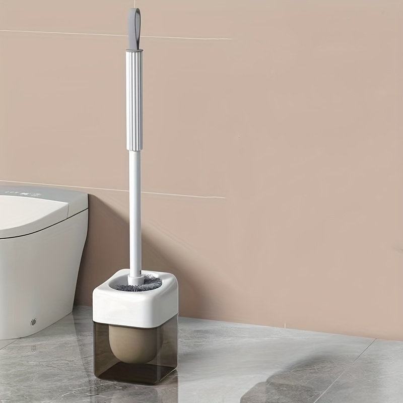 TEMU A Collection Of Toilet Cleaning Brushes Including A Holder, A Detachable Plastic Brush, A 42 Cm Long Handle For , A Flexible Design To , A Brush That Leaves No Corner , Bathroom Cleaning Tools