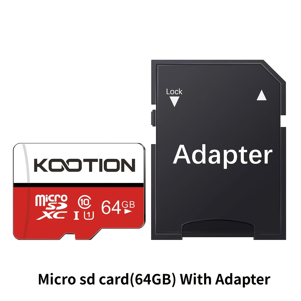 TEMU KOOTION 1pc Scheda TF Velocit� con Adattatore 256GB 128GB 64GB 32GB 16GB A1 C10 Compatibile, Archiviazione Sicura per Tablet, Fotocamere,