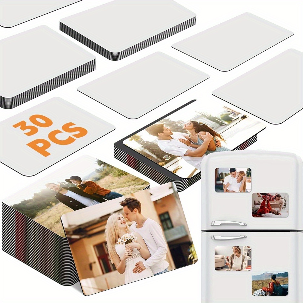 E-shop Personalisierte 30 rechteckige Kühlschrankmagnete mit Logo/Text/Muster, personalisierte Foto-Kühlschrankmagnete, hochwertige individuelle
