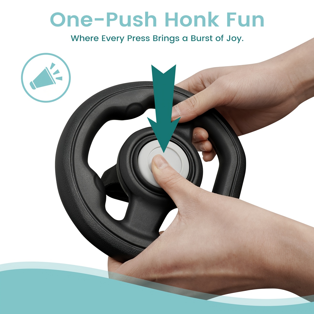 Stroller Travel Steering Wheel Accessory, Adjustable Detachable Simulation Driving Wheel For Stroller And Shopping Cart