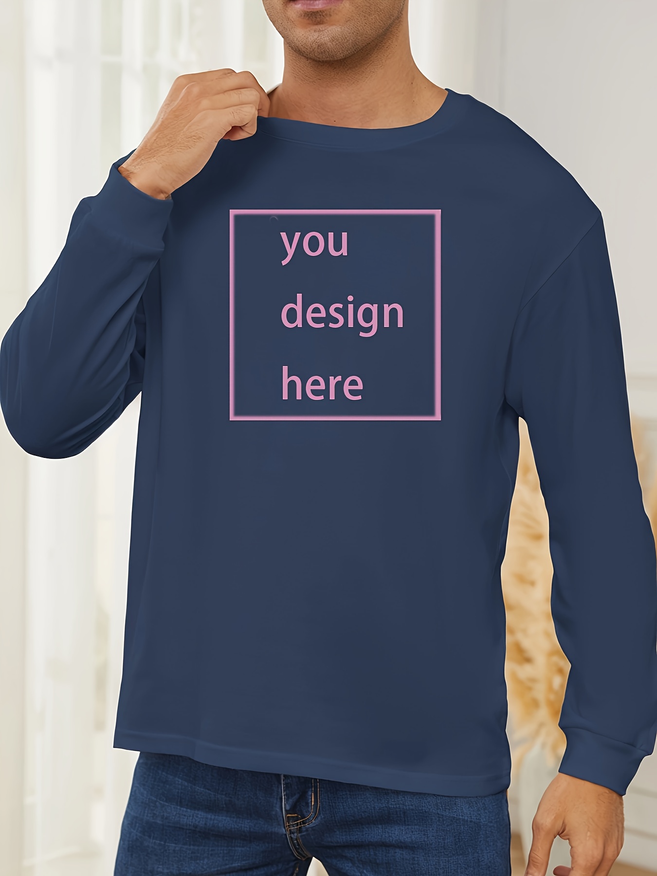 Custom Fitted Cotton T-Shirt / Long-Sleeve