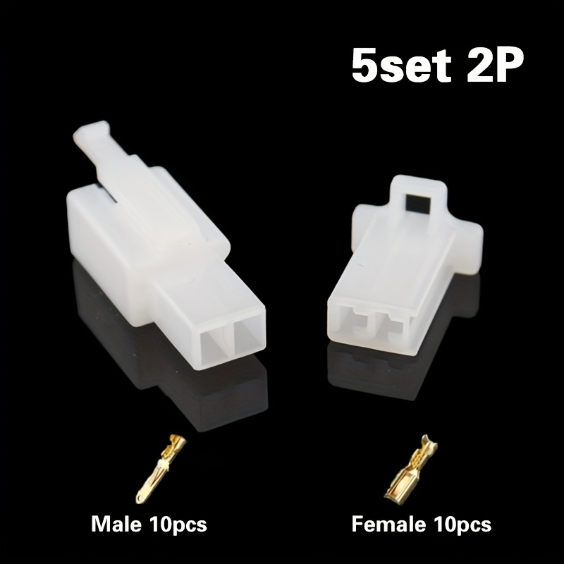 TEMU 5 Sets Of 2.8mm Motorcycle And Electric Vehicle Connectors, Automotive Connector Plugs For 2p, 3p, 4p, 6p, And 9p Male And Female Connections