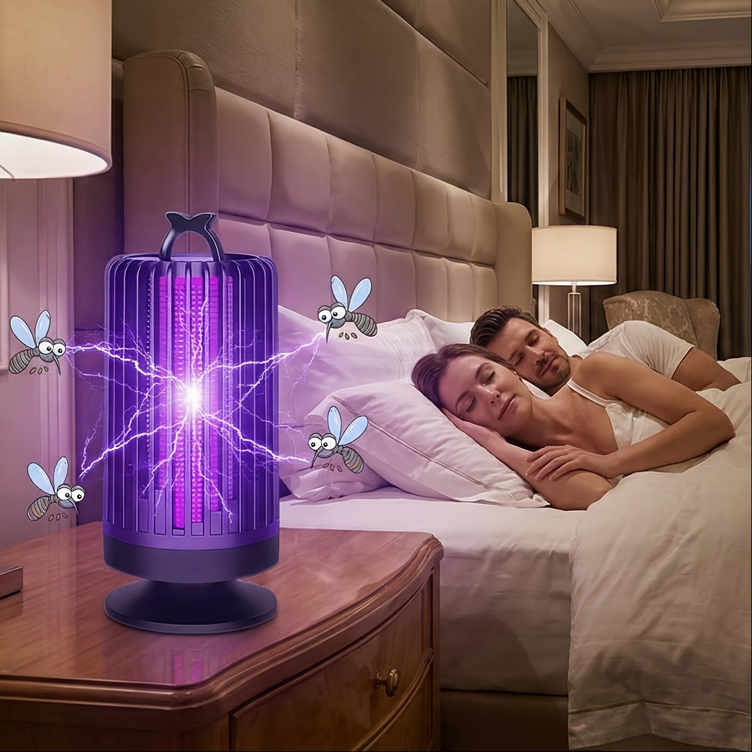 Mosquito for The Yard, Usb-Powered Mosquito Killer, Lawn Mosquito Lamp, Suitable for Bedroom, Kitchen, Living Room, Study, Office, Wall-Mounted And Desktop