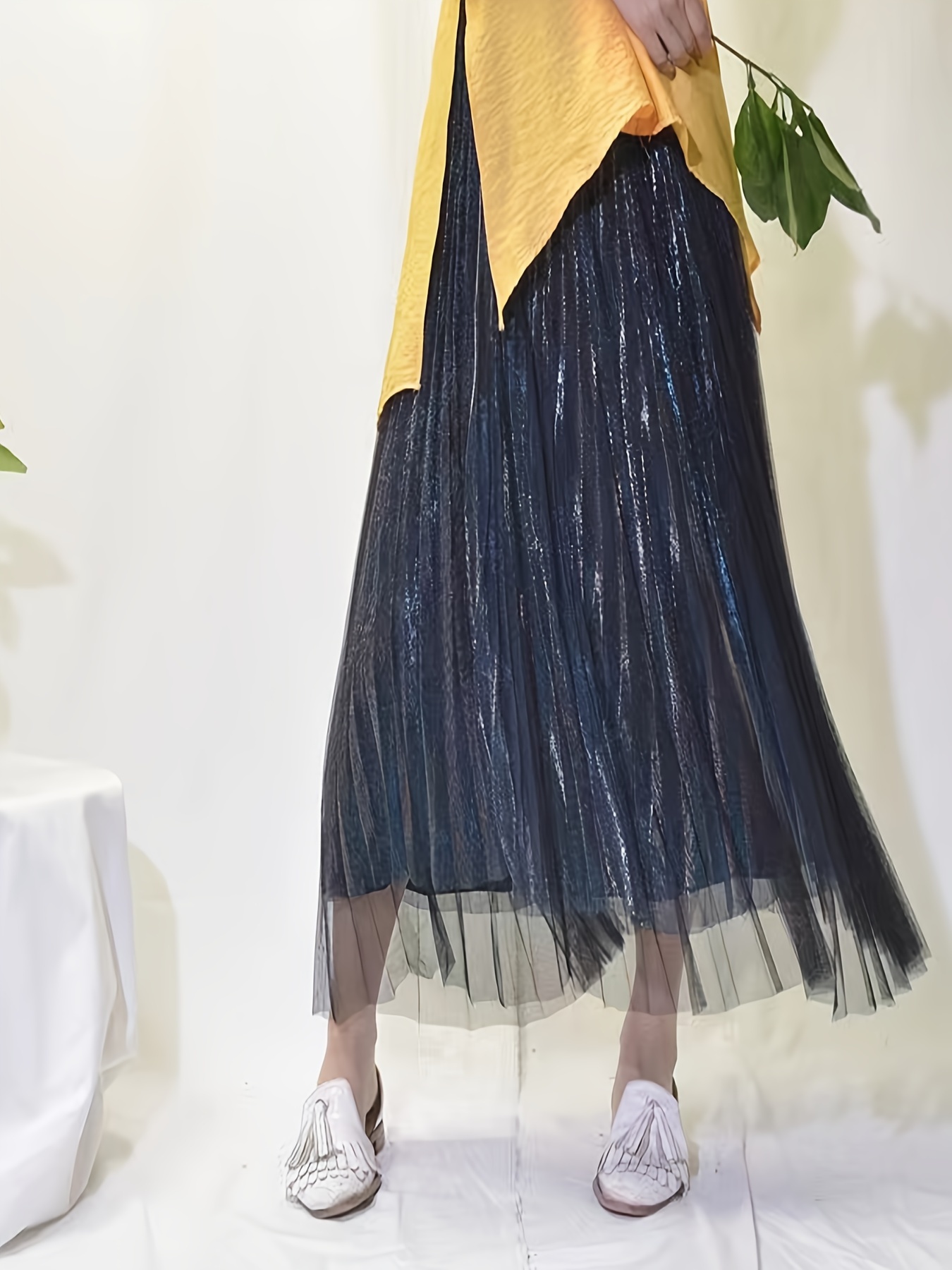 スカート Shiny Blue Lurex Midi Skirt Zimmermann - Natura Blue Metallic Midi Skirt | Mitchell Stores