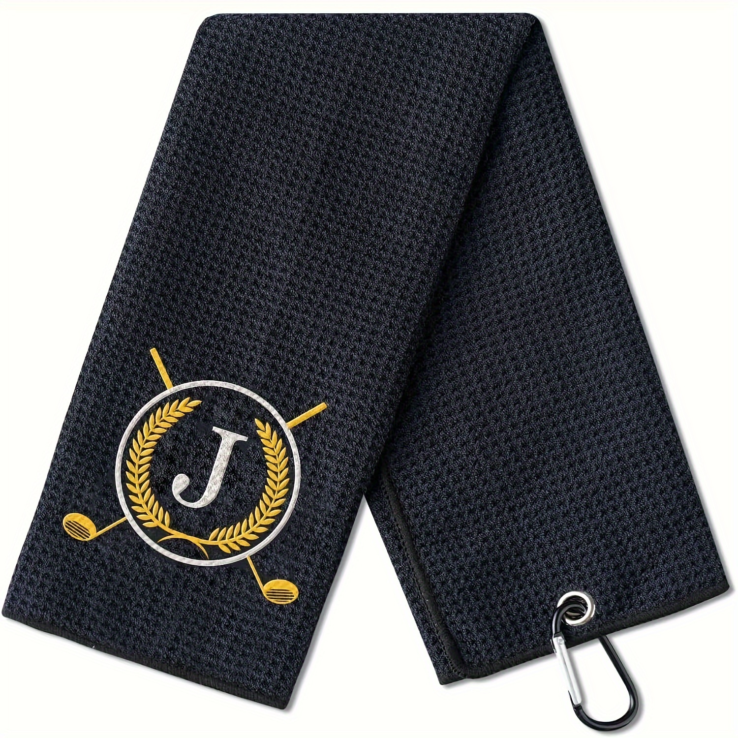 

Embroidered Microfiber Golf Towel With Clip - Perfect Gift For Golf Enthusiasts, & Quick-dry, Ideal For Bags & Accessories