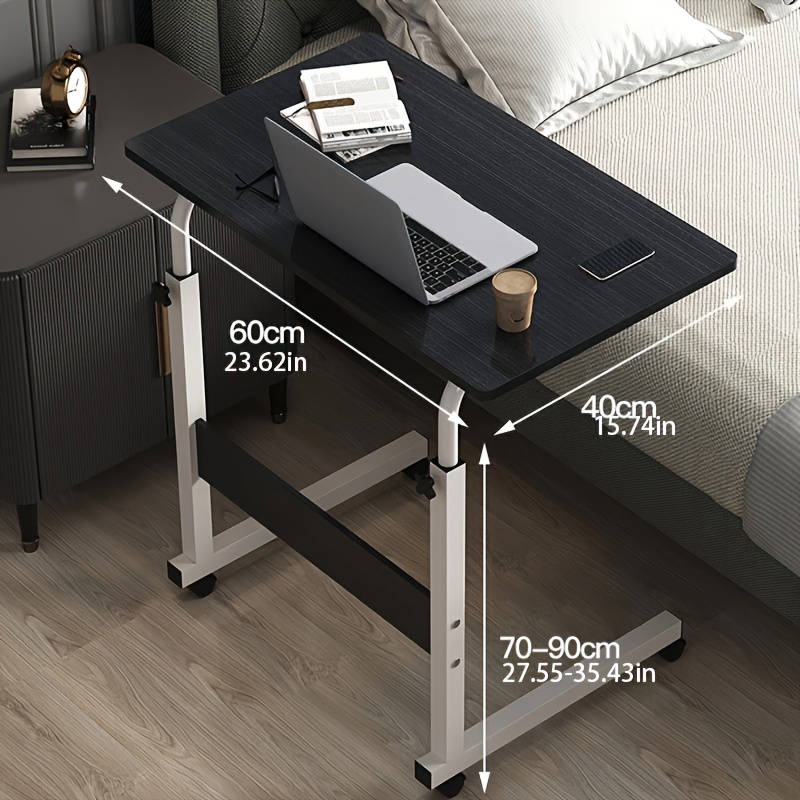 1pc bedroom bedside table movable simple bedside table student lifting table dormitory lazy table simple computer table with pulley suitable for bedrooms offices living rooms and homes details 5