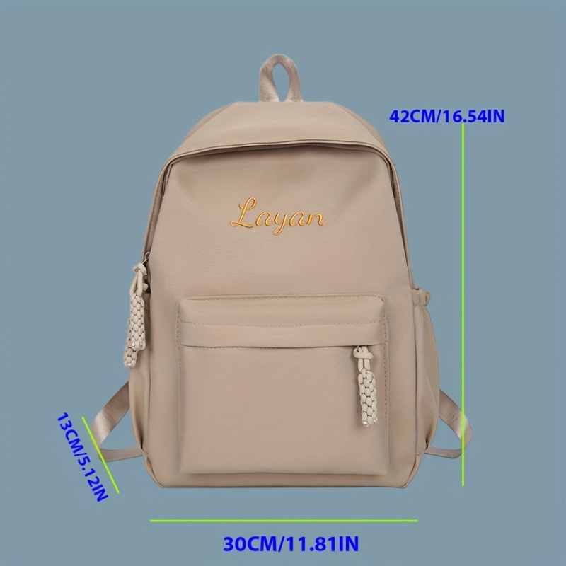 TEMU Soft And Comfortable Fabric, Exquisite , Solid Color Fashionable , Lightweight Large-capacity Backpack, Casual Backpack, Sports Backpack,