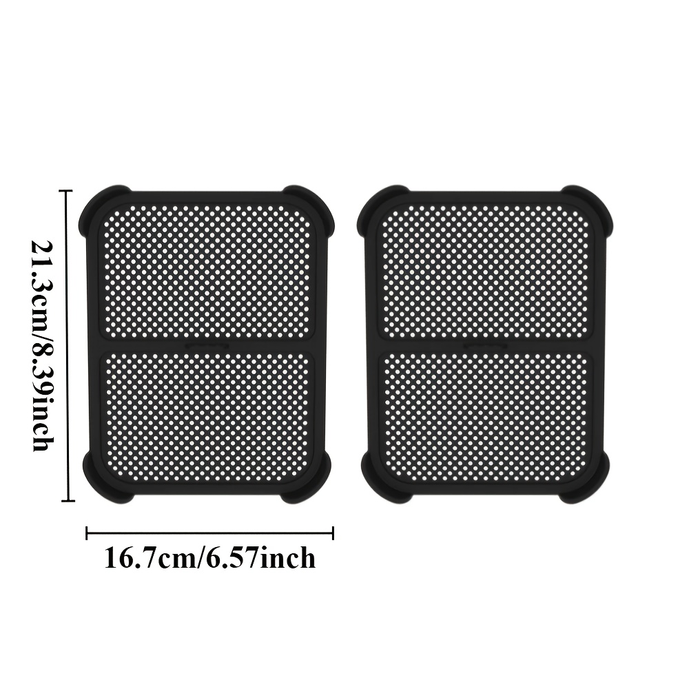 2pcs Reusable Silicone Air Fryer Splash Guard For Af400 Af451 Dz401 Models Splash Pad, To Keep Air Fryer And