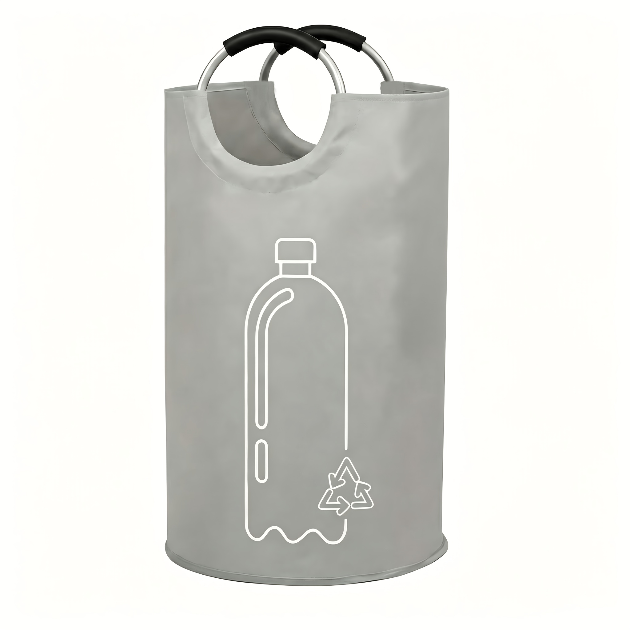 TEMU 1pc Ultra-large Capacity Foldable Recycling Bin, Storage Bag And Trash Can - Featuring A Sturdy Cylindrical Design, Convenient For Storing
