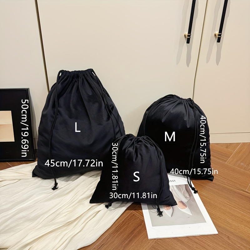 TEMU 3pcs Available In Multiple Sizes, Suitable For Most Bag Sizes, Luxury Handbag High-end Bag Dust Bag Drawstring Mouth Organizer, Material Texture