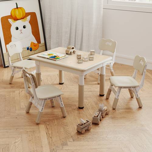 adjustable table and 4 chairs 23 6 graffiti desk