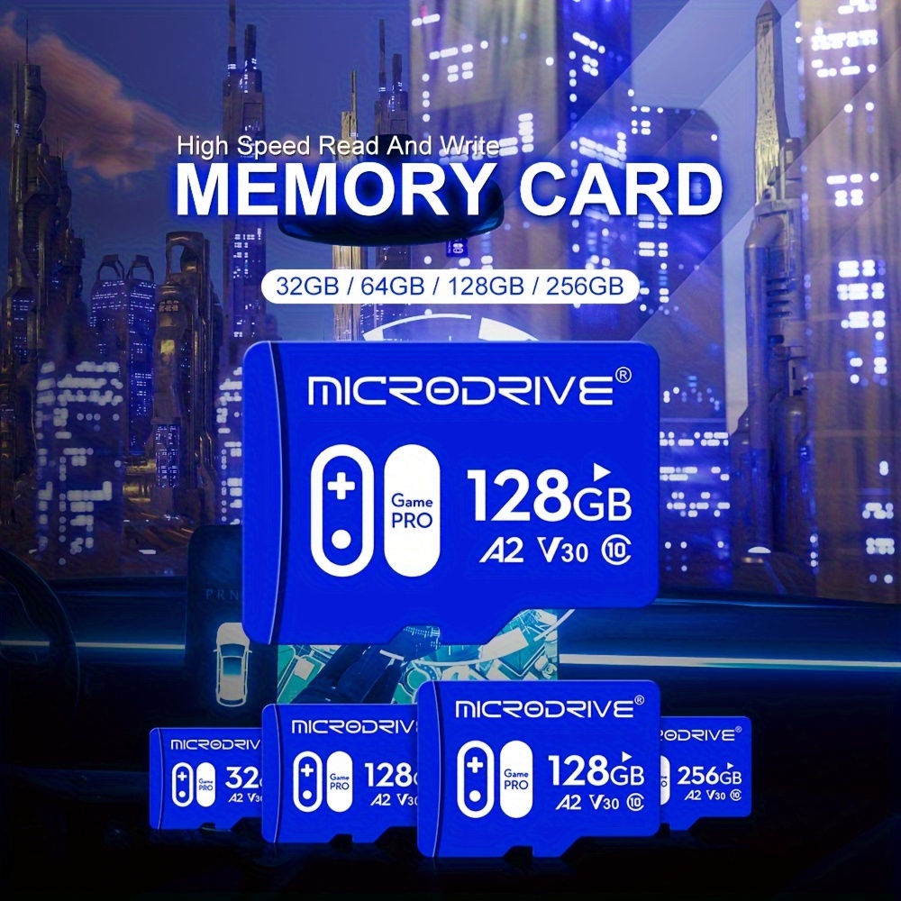 High-speed gaming U3TF card, Class 10 memory card for smoother gaming, UHS-I/UHS-II SD card 256G, 128G, 64G, 32G. It is applicable to tablet computers, cameras, mobile phones, laptops and car audio systems