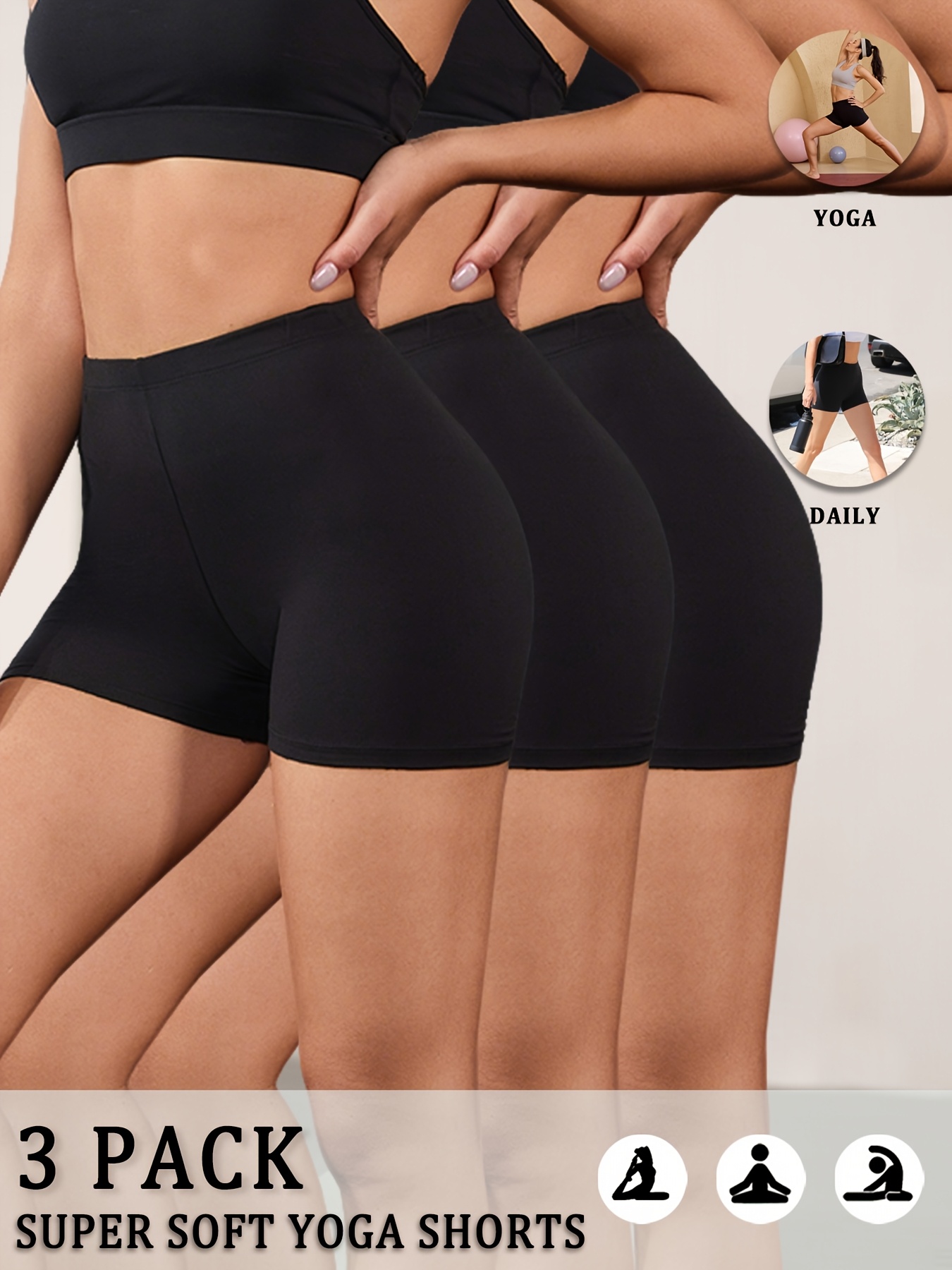 yoga shorts sold on Temu Canada