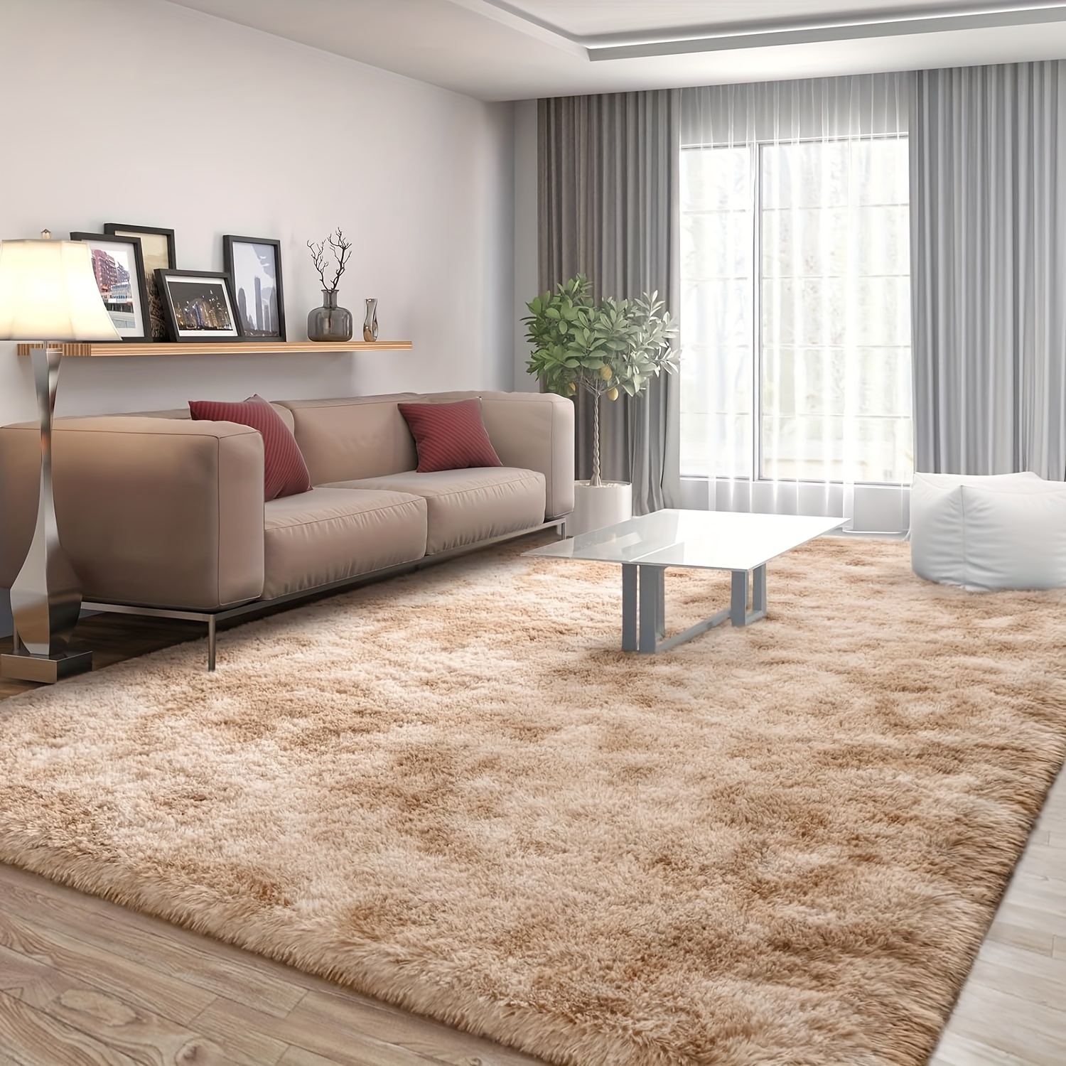 

Soft Shaggy Area Rug - 200cm X 78.7in, 140cm / 55.1in, Suitable For Living Room, Bedroom, And Indoor Use - Dry Clean Only - Made Of Polyester