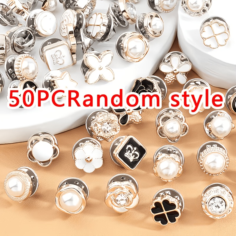 50pcs/100pcs Seamless Sewing Quick Buttons, Decorative Invisible Shirt Pins For Shirts, Multifunctional High-end Pin Style Shirts And Top Fasteners, Durable Plastic