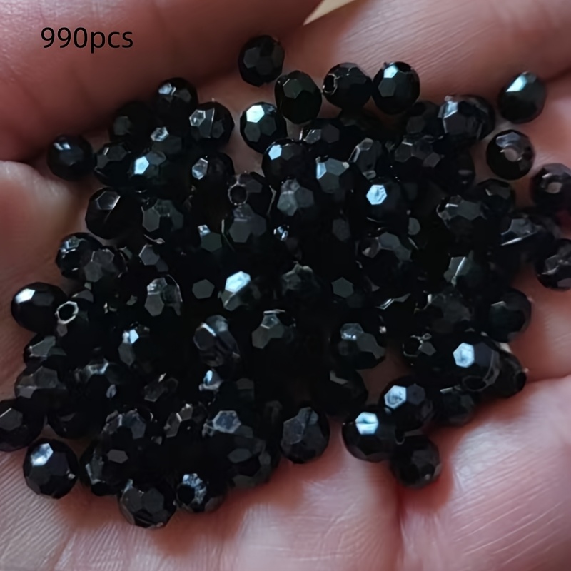 TEMU 990 piezas de cuentas de 5 mm con corte 36, accesorio para bolso