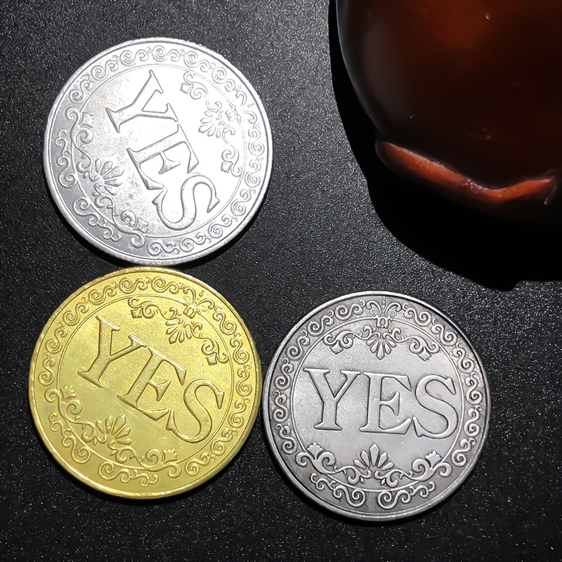 1 медная монета для принятия решений yes или no, разные цвета, идеальная примета, подходящая для вечеринок, магических аксессуаров и праздничного домашнего декора,   подарок на рождество и   год подробные сведения 6