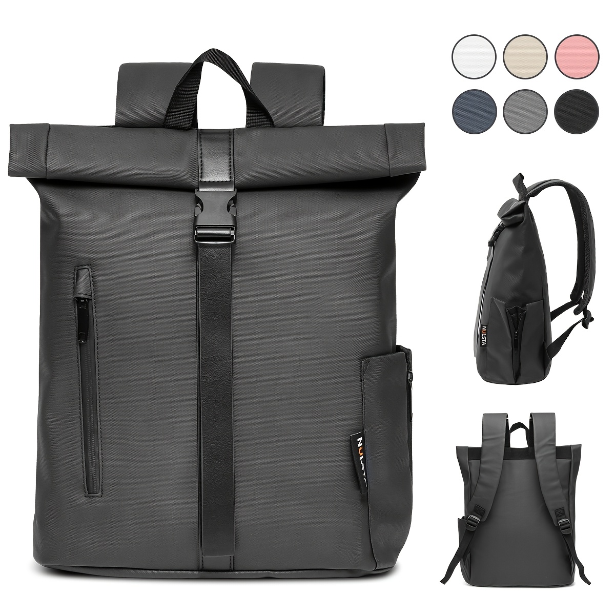TEMU Sac à dos à 20-26L pour hommes et femmes, sac à dos d'ordinateur portable extensible 15,6 pouces, sac à dos de jour en tissu revêtu 900D, sac à