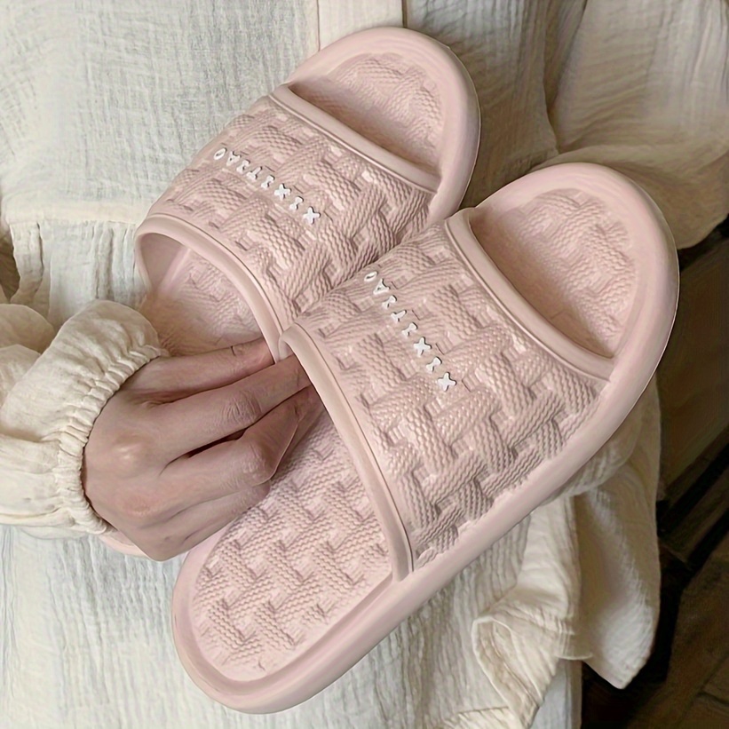xixitiao casual comfortable solid color open toe slippers - Temu