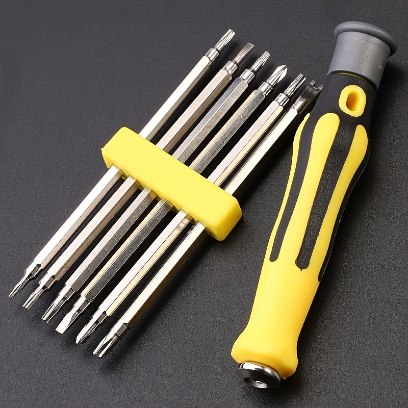 

13-in-1 Precision Screwdriver Set, Multi-functional Metal Torx Head, Non-slip Plastic Handle, Manual , Tool Kit