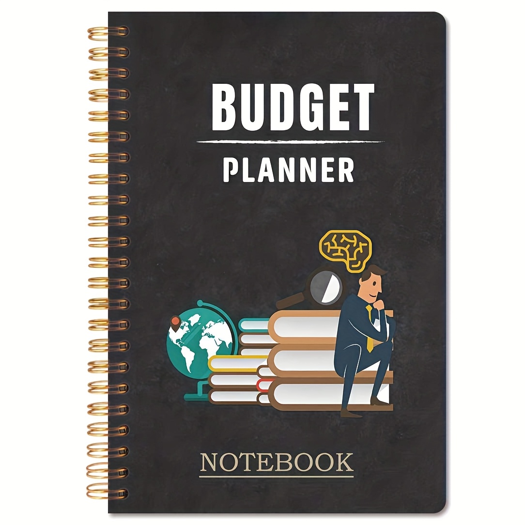 E-shop Spiralnotizbuch für Budgetplaner, 5,5 x 8,3 Zoll, geeignet für Familien, Schul- und Unternehmensbudgetausgaben, was es zu einem idealen Geschenk