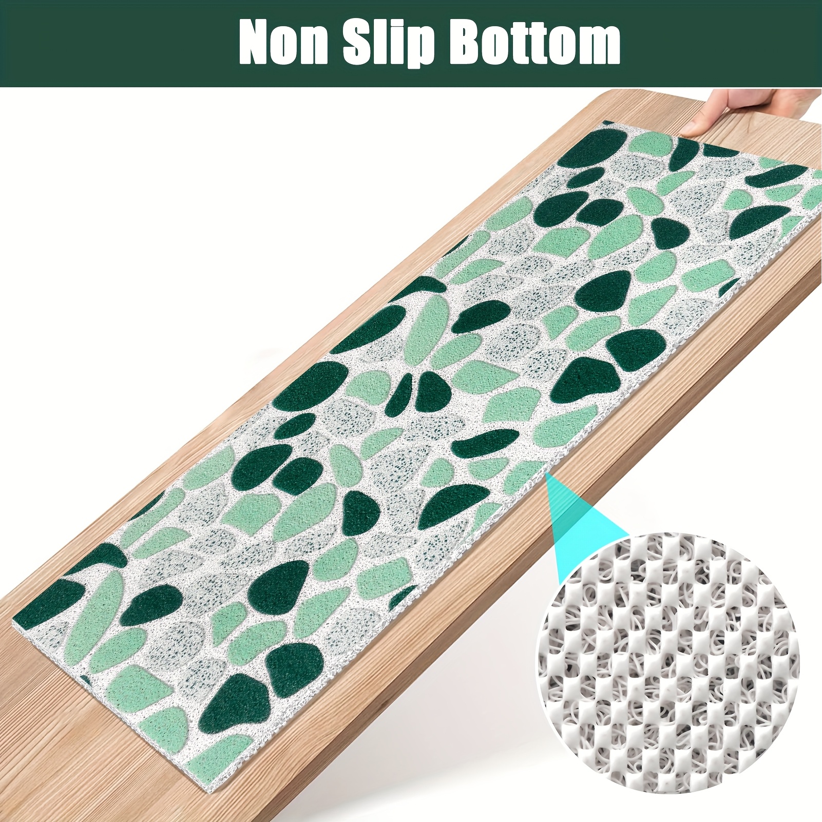   design hollow high quality bath mat with drain holes quick dry non slip shower mat soft and comfortable pvc loofah massage bath rug for   Product details 5