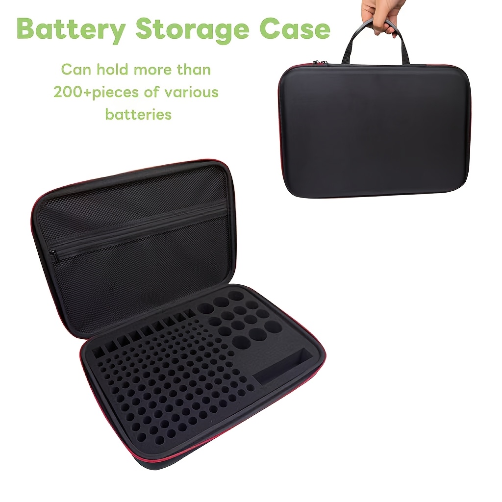 (storage Box ) Compatible With Battery Electronic Storage Boxes, Suitable For Aa Aaa 9v C D Lithium Batteries 3v Lr44 1.5v Cr1632 Cr2032, Can Hold 200+ Batteries