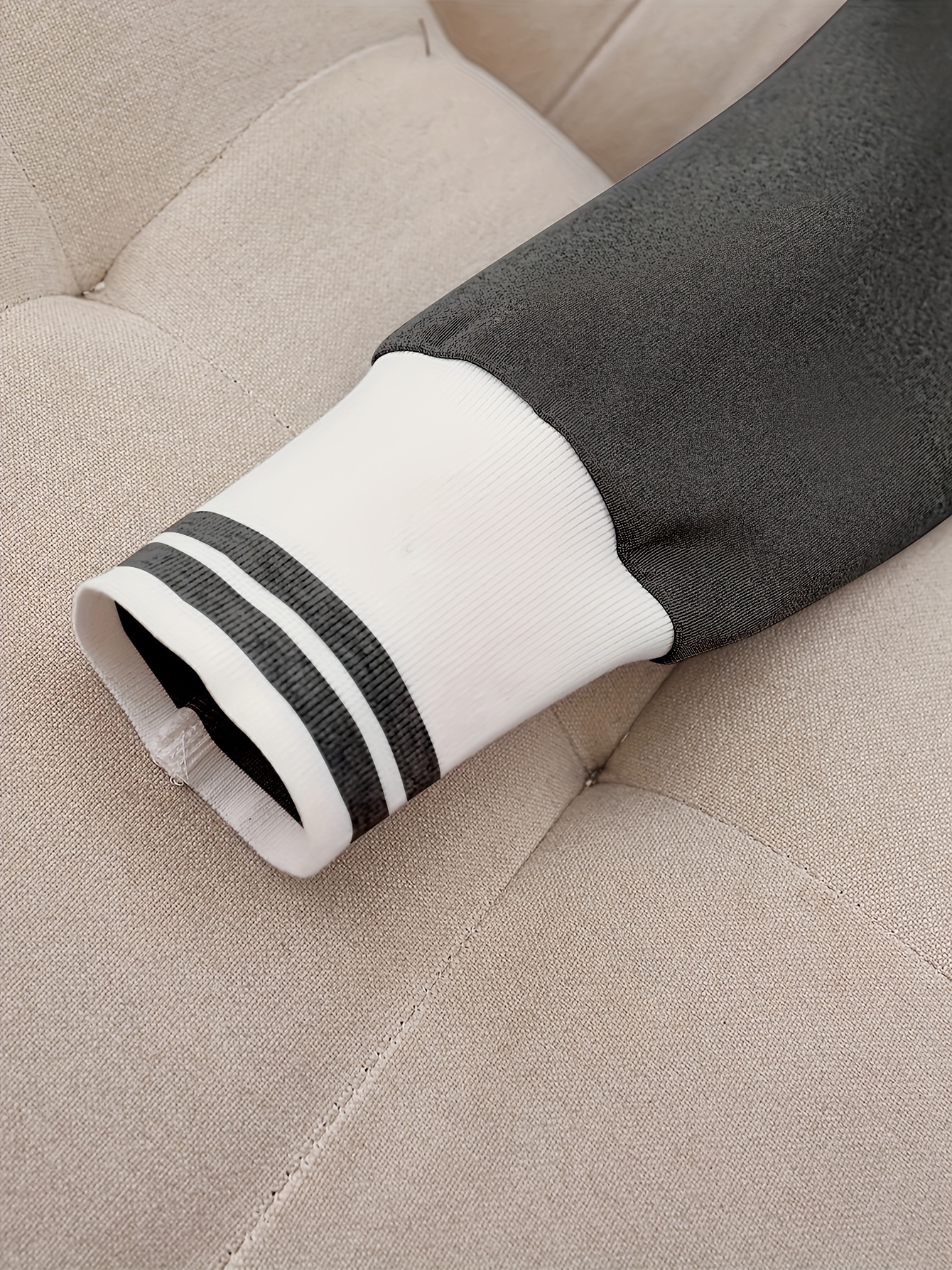 Targeted Development 2024 Fashionable and Elegant Solid Color Casual Street Striped Suit and Pants Set
