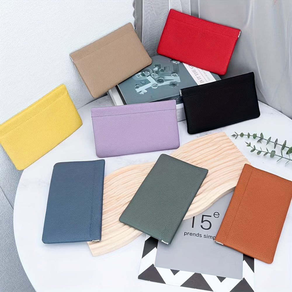 

A Stylish And Minimalist Long Wallet With A Self-closing , Suitable For Storing , Licenses, Earphones, Lipsticks, Makeup, And Charging Cables, In Colors.