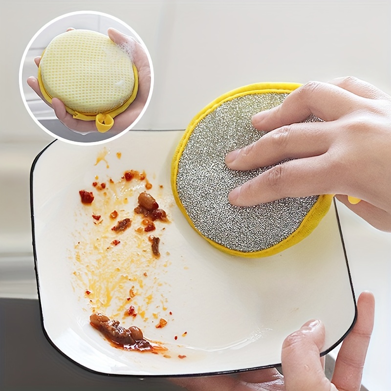 

10pcs/20pcs Antibacterial Kitchen Cleaning Sponge - Reusable Dishwashing, Stove And Sink Scrubbing Pads - Square Multipurpose Dishcloth