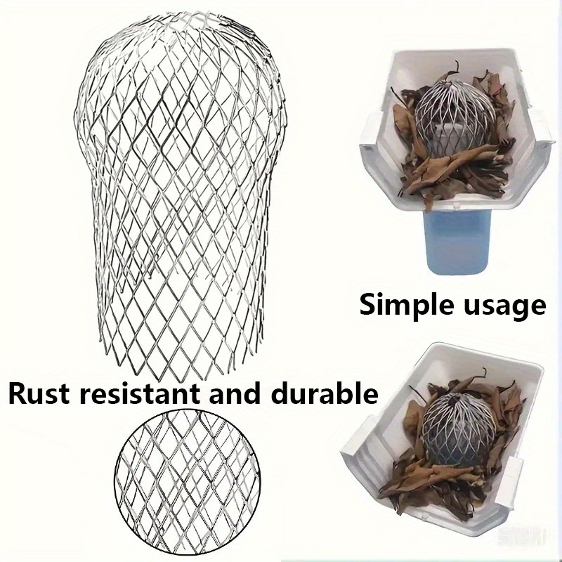 1pc Anti-clogging Net, Rust-proof Drain Pipe Cover, Efficient Leaf , Suitable For Gutters/yard Floor Drains, Outdoor Pipe Protector, Outdoor Water Pipe Accessory, Universal Fit