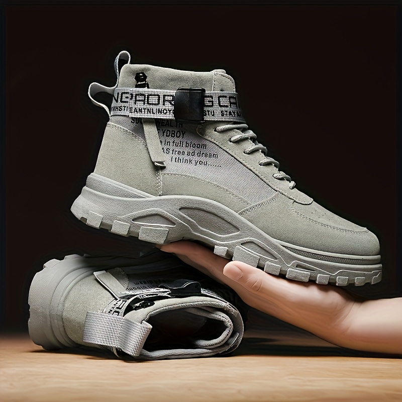 Men's Casual Fashion Ankle Boots - Durable, Non-slip Sole For Outdoor & Casual Attire, Lace-up, Fall/winter Collection