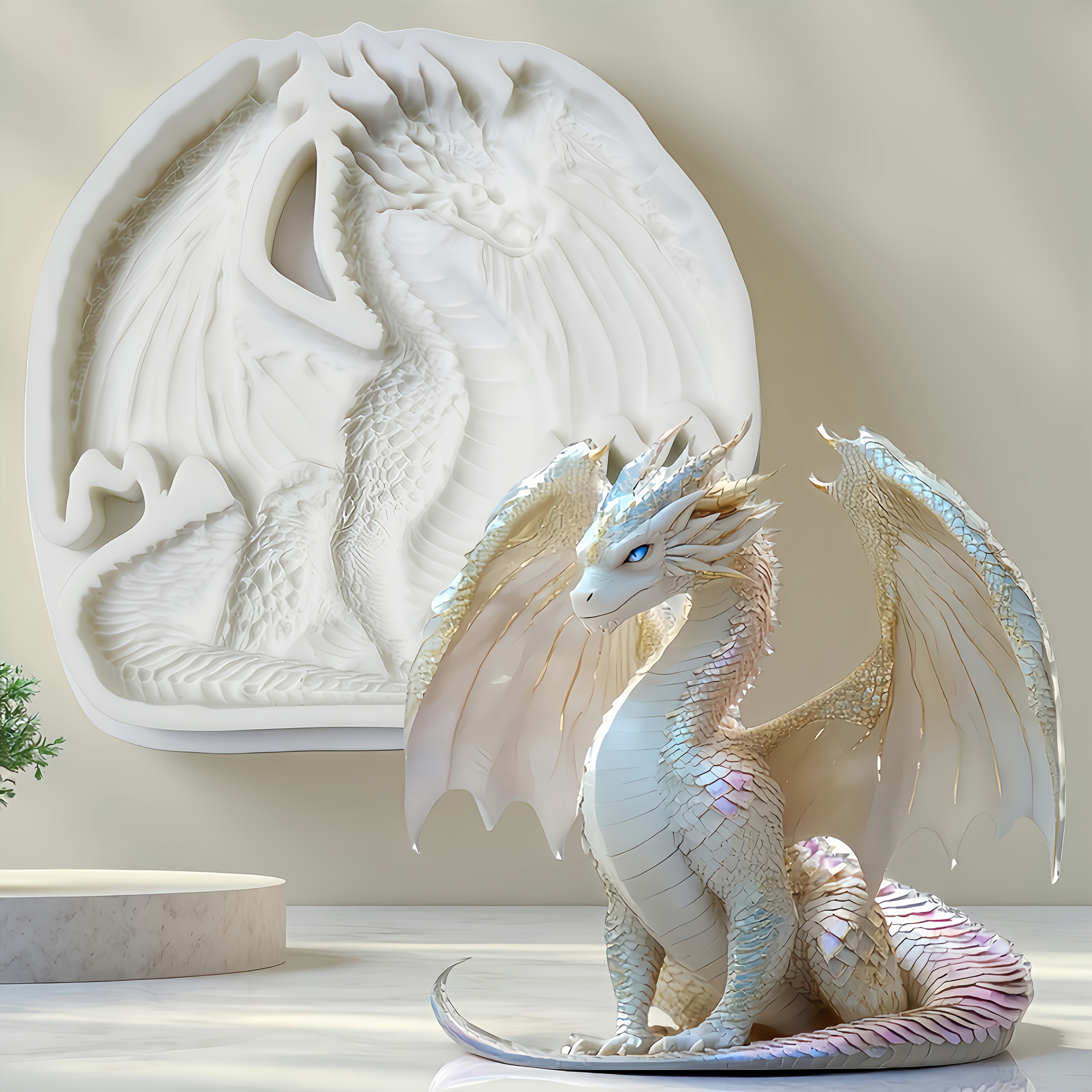 1pc Dragon Baking Mold - Cake Mold Suitable For Fondant, Chocolate, Soap Making - Dragon Shape For, Wax, Gelatin Crafts