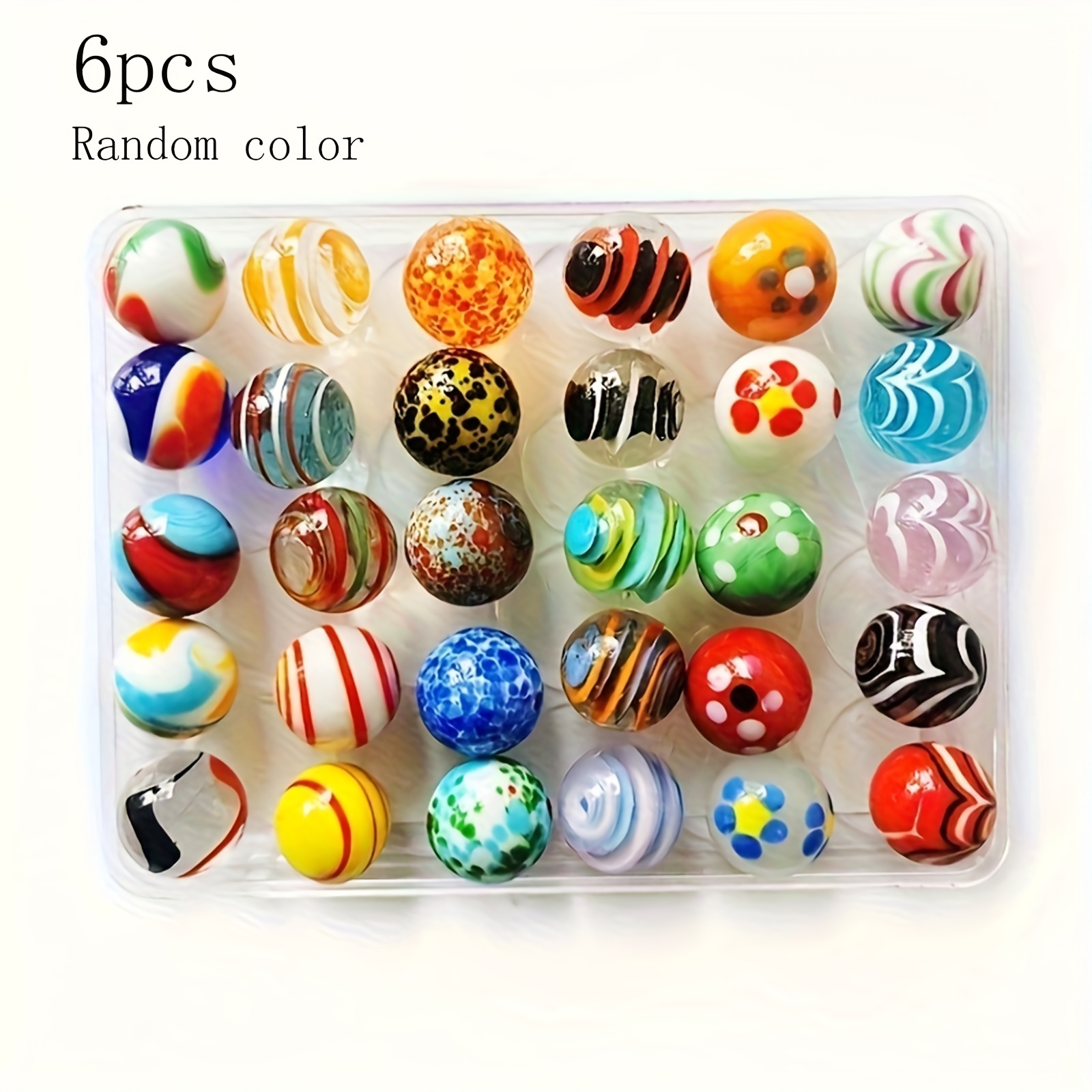 E-shop 16 mm Multicolor Vortex Glasbälle - Handgefertigte Dekobälle, Einzigartige Vasenfüllmuster, Aquariendekoration, Basteln, Tragbares Set