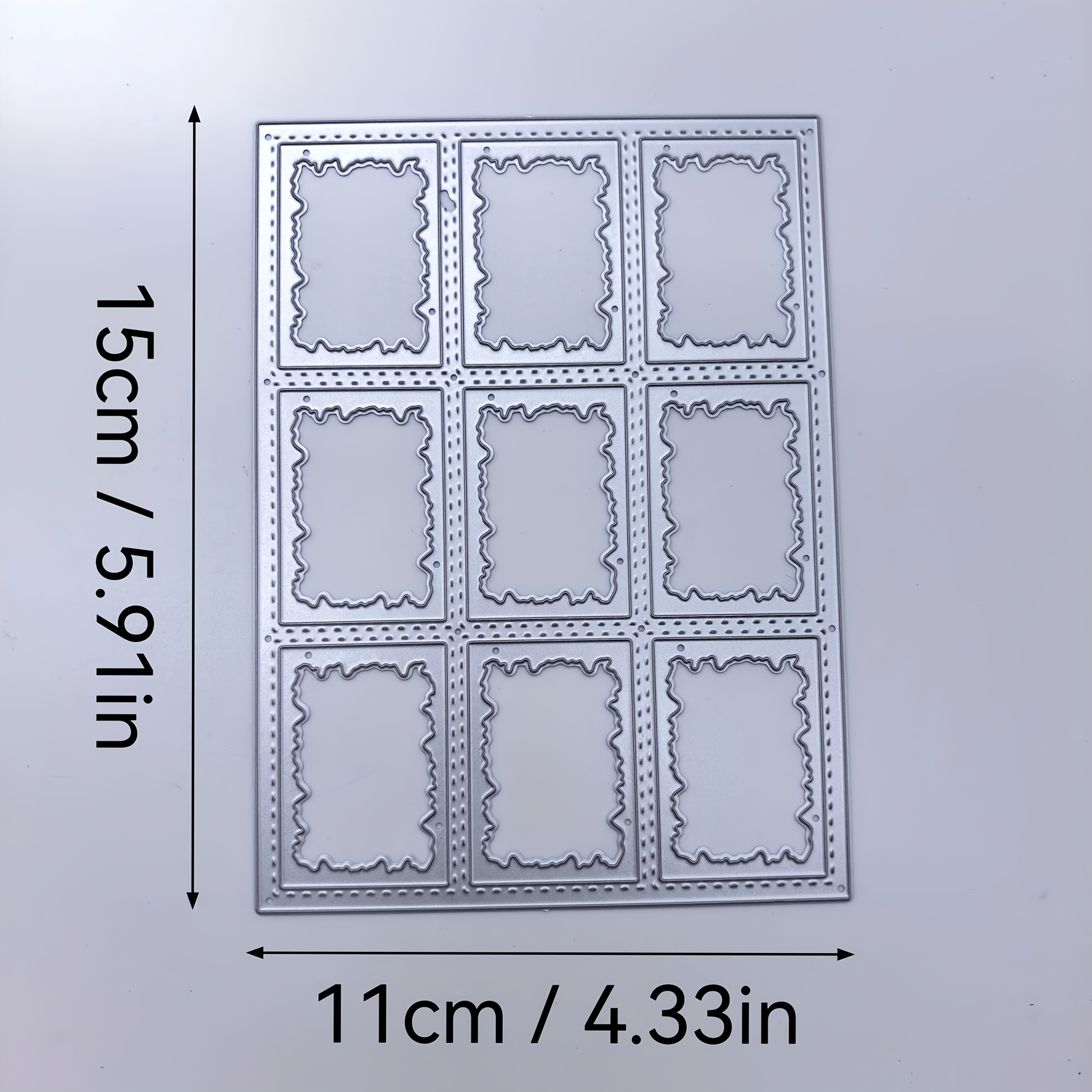 TEMU 1pc Pattern Background Frame Metal Cutting Die, Bow Making Diy Scrapbooking Metal Craft Die-cut For Greeting Cards, Postcards, Bookmarks,