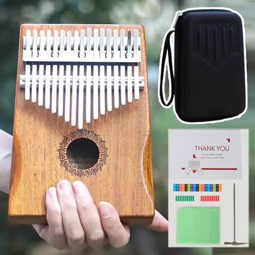 Mini Kalimba 8 Notes En Bois - Instrument De Poche Avec Cordon, Facile à Jouer Pour Débutants | Décoration Et Loisir Créatif