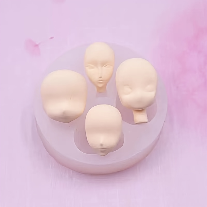 TEMU Clay Polymer Clay Face Making Silicone Mold Mini Proportional Face Mold Polymer Clay Silicone Face Mold