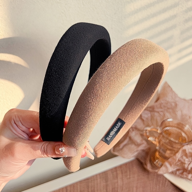 TEMU 2-pack High Crown Sponge Hair Clips For Women, Stylish Hair-pressing Headbands, Hair Accessories, Holiday Gifts, Hair Decorations
