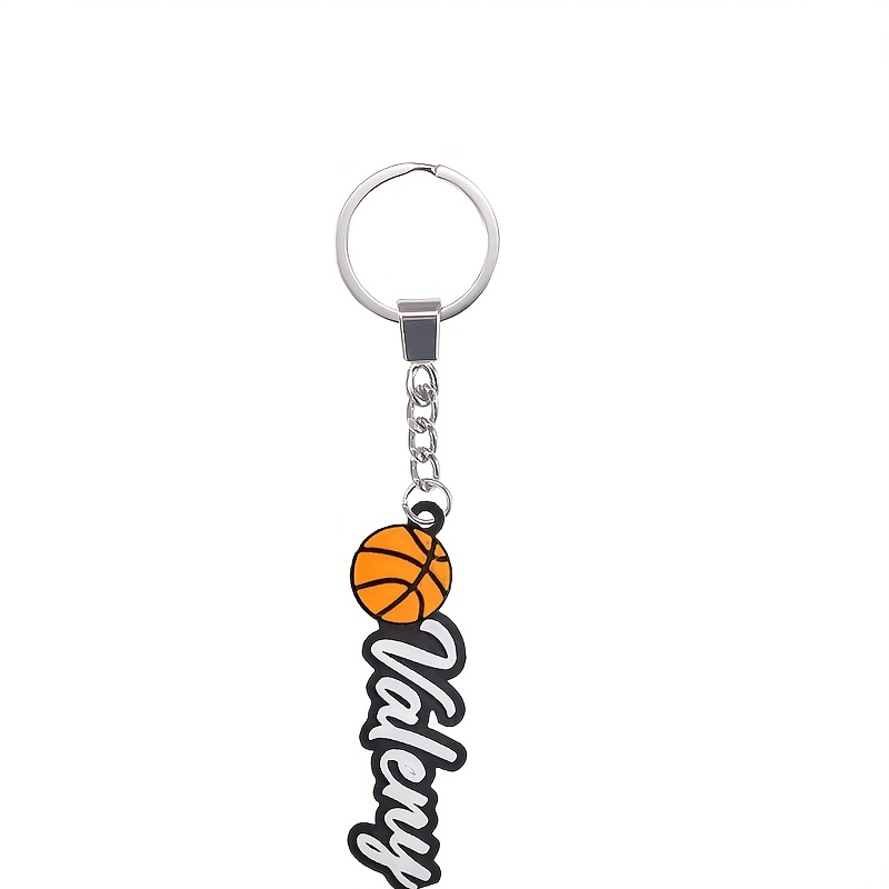 TEMU 2d Flat, 1pc [fashion Basketball Keychain] 2d Basketball Keychain | Sports Tags For Water Bottles, Backpacks, Gyms, , Athletes,, And Gifts -