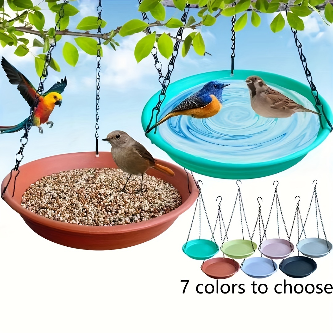 

1pc Hanging Bird Water Dispenser And Food Container, Pet Bird Feeding Supplies