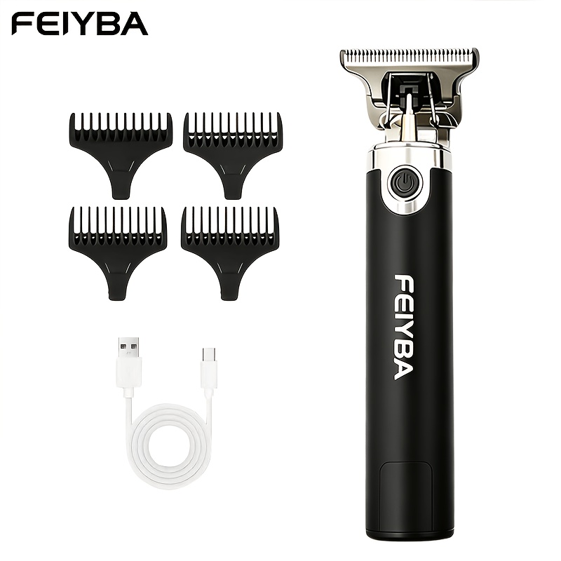 TEMU Men's 2-in-1 Hair Clipper And Shaver Set - Cordless Usb Rechargeable Hair Cutting Kit With Attachment Combs, Portable Grooming Kit For Home And